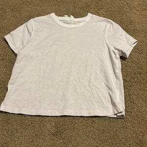 White Lululemon crop tee
